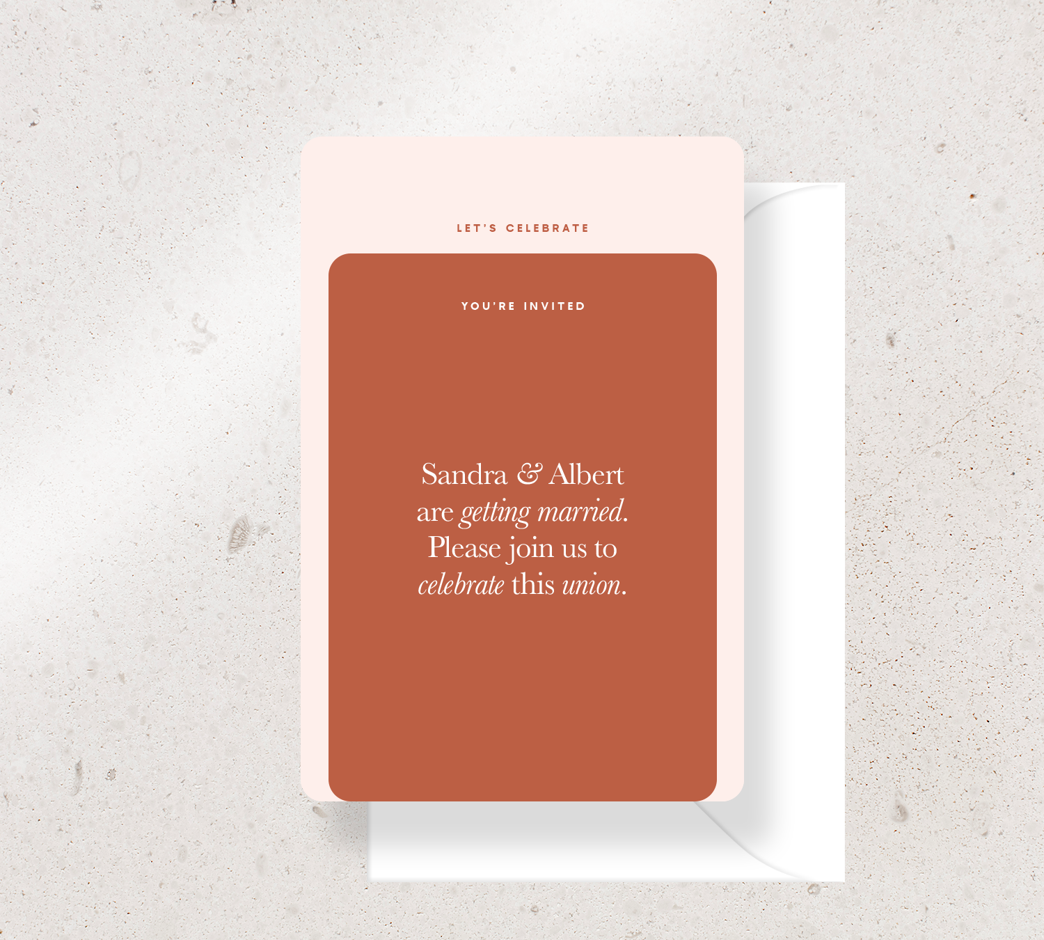 Stunning 2 card invitation set from our Grande collection
