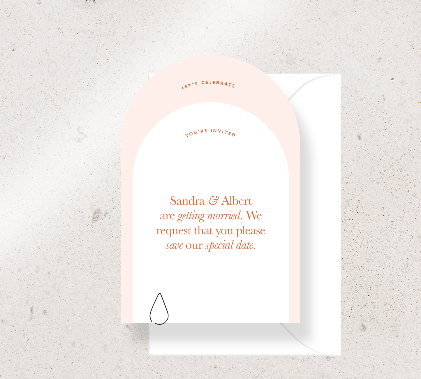 Stunning 2 card invitation set from our Grande collection