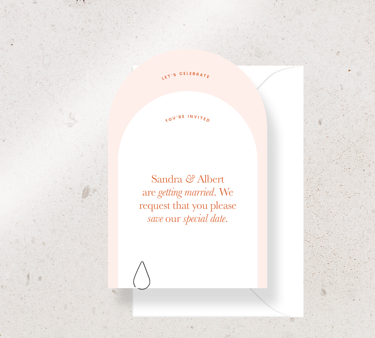 Stunning 2 card invitation set from our Grande collection