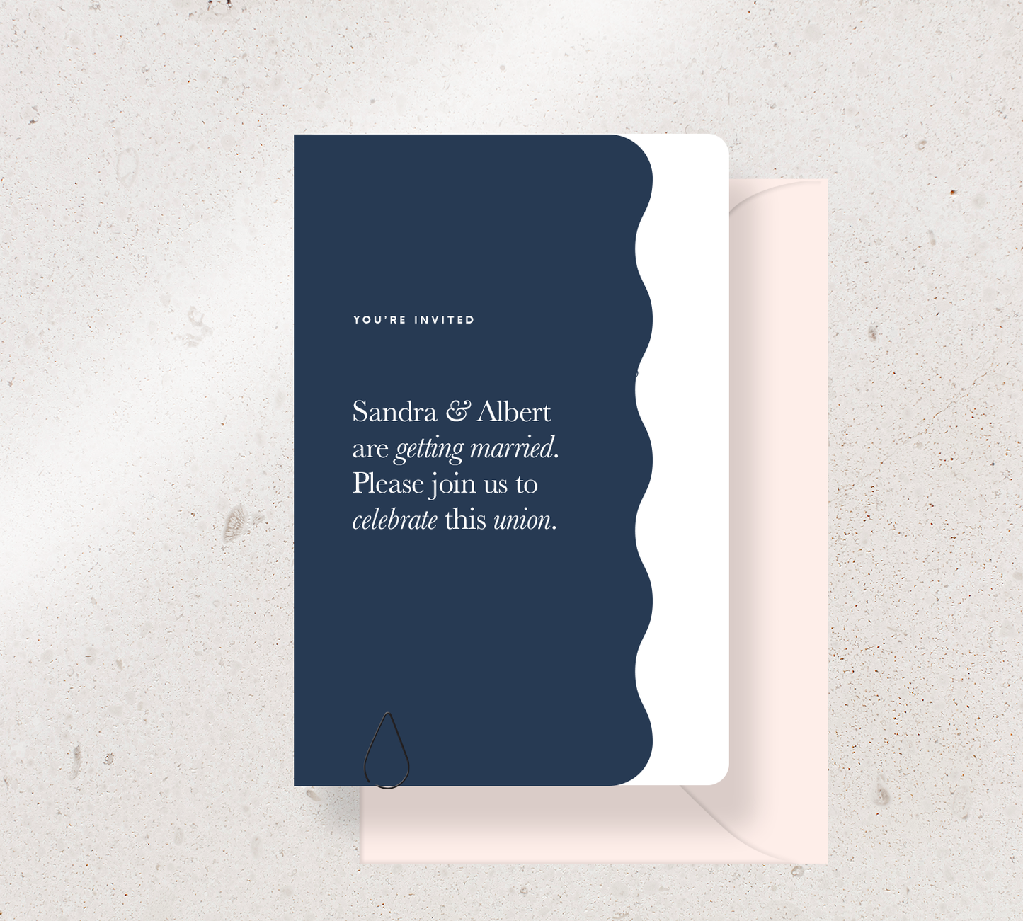 Stunning 2 card invitation set from our Grande collection