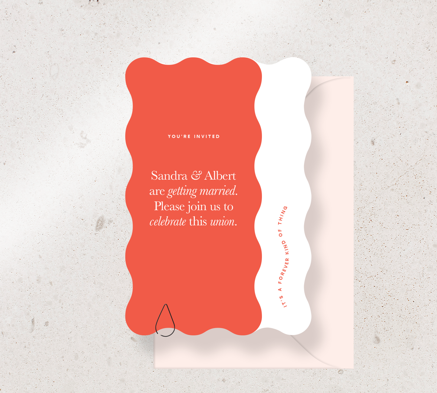 Stunning 2 card invitation set from our Grande collection