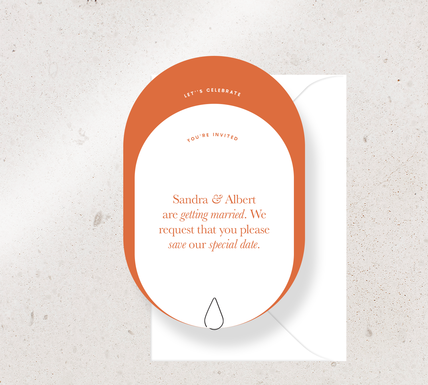 Stunning 2 card invitation set from our Grande collection