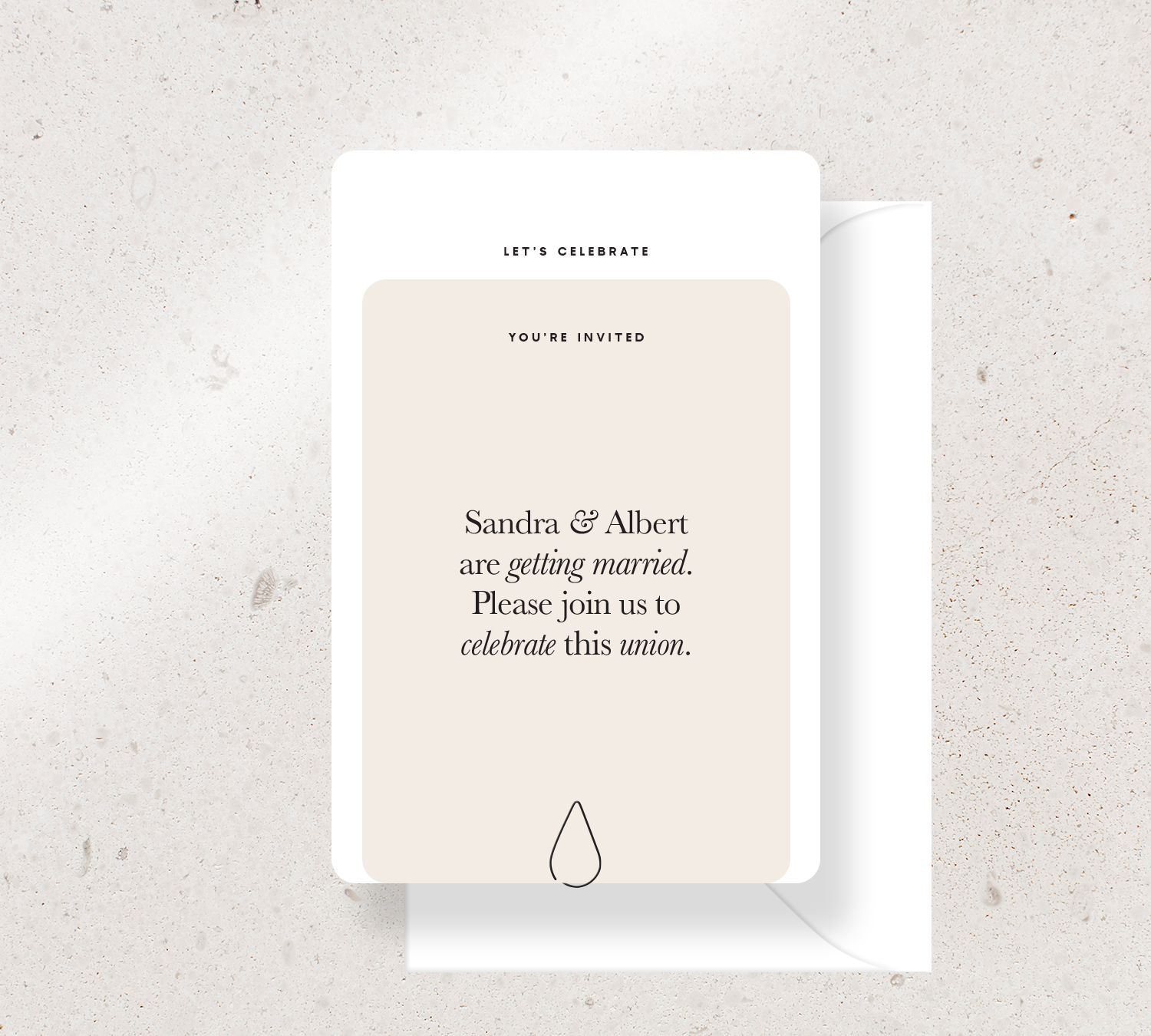 Stunning 2 card invitation set from our Grande collection