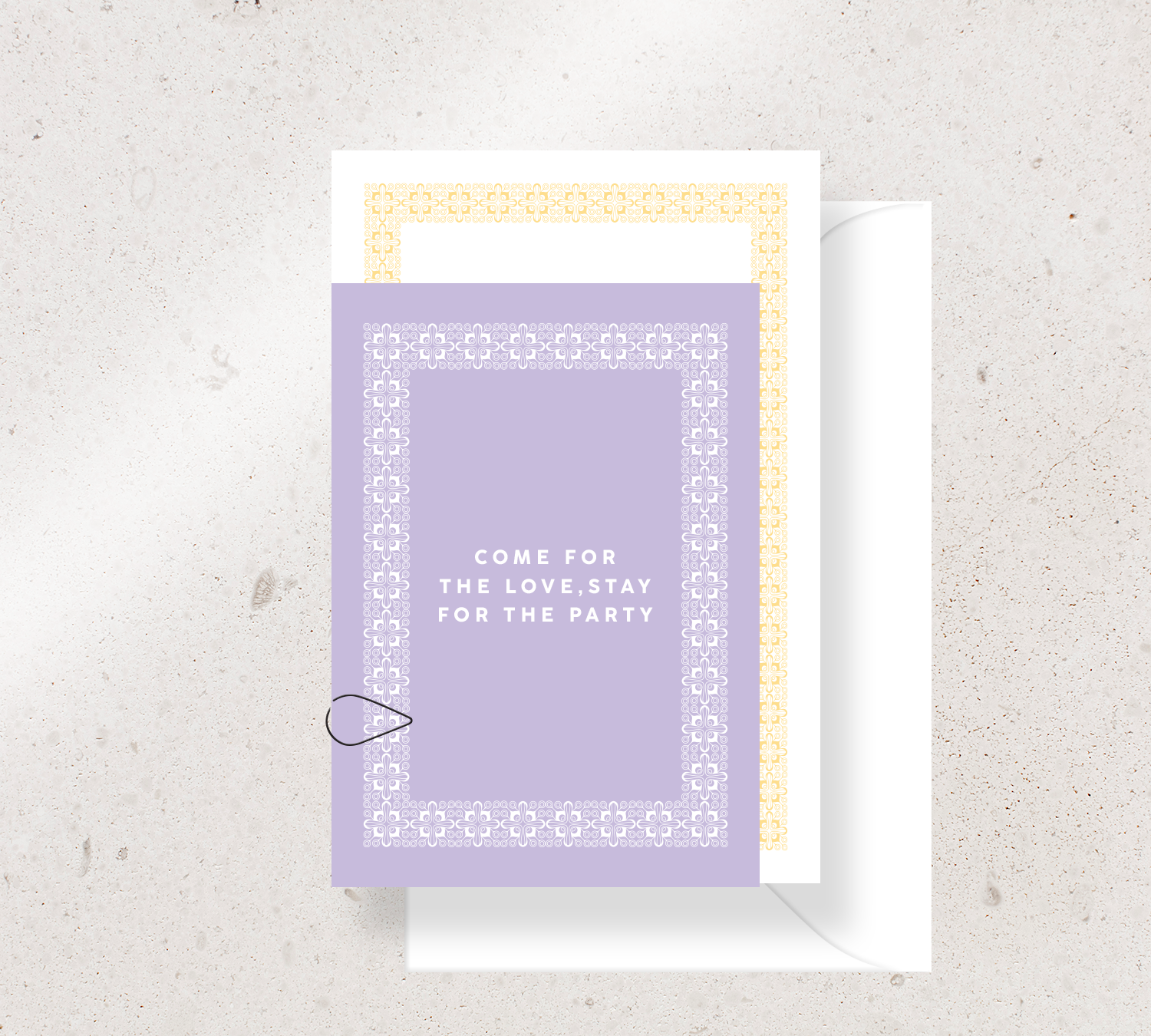 Stunning 2 card invitation set from our Grace collection