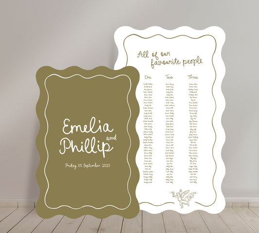 Cost effective Signage Duo from our Limoncello collection - Welcome sign and Seating chart Combo
