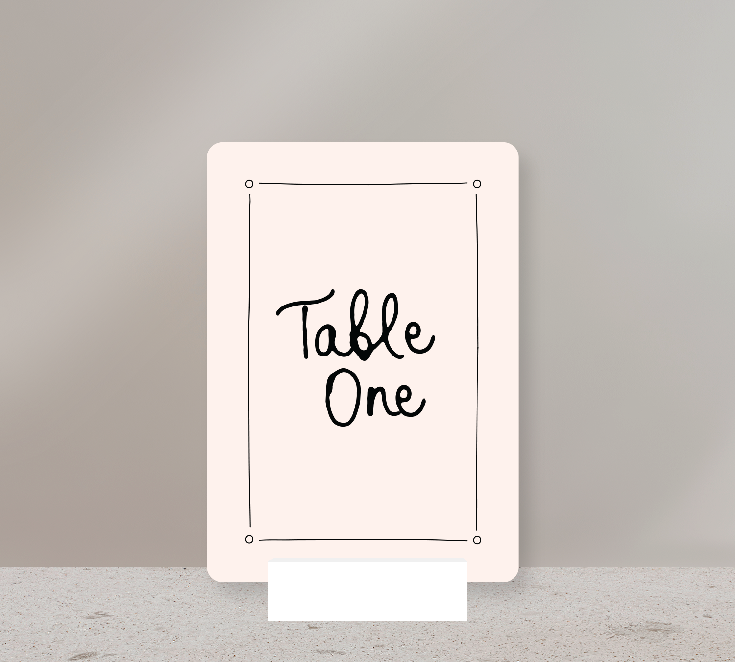 Table Numbers from our Limoncello Collection - Black ink on Nude card