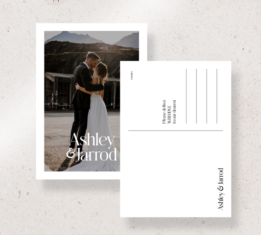 Thankyou postcard from the Love Note design collection