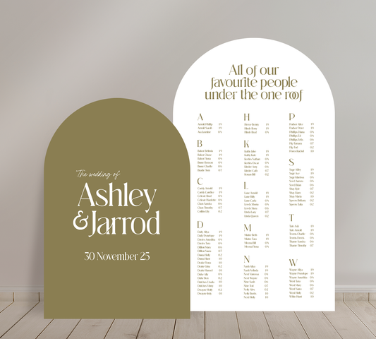 Cost effective Signage Duo from our Love Note collection - Welcome sign and Seating chart Combo