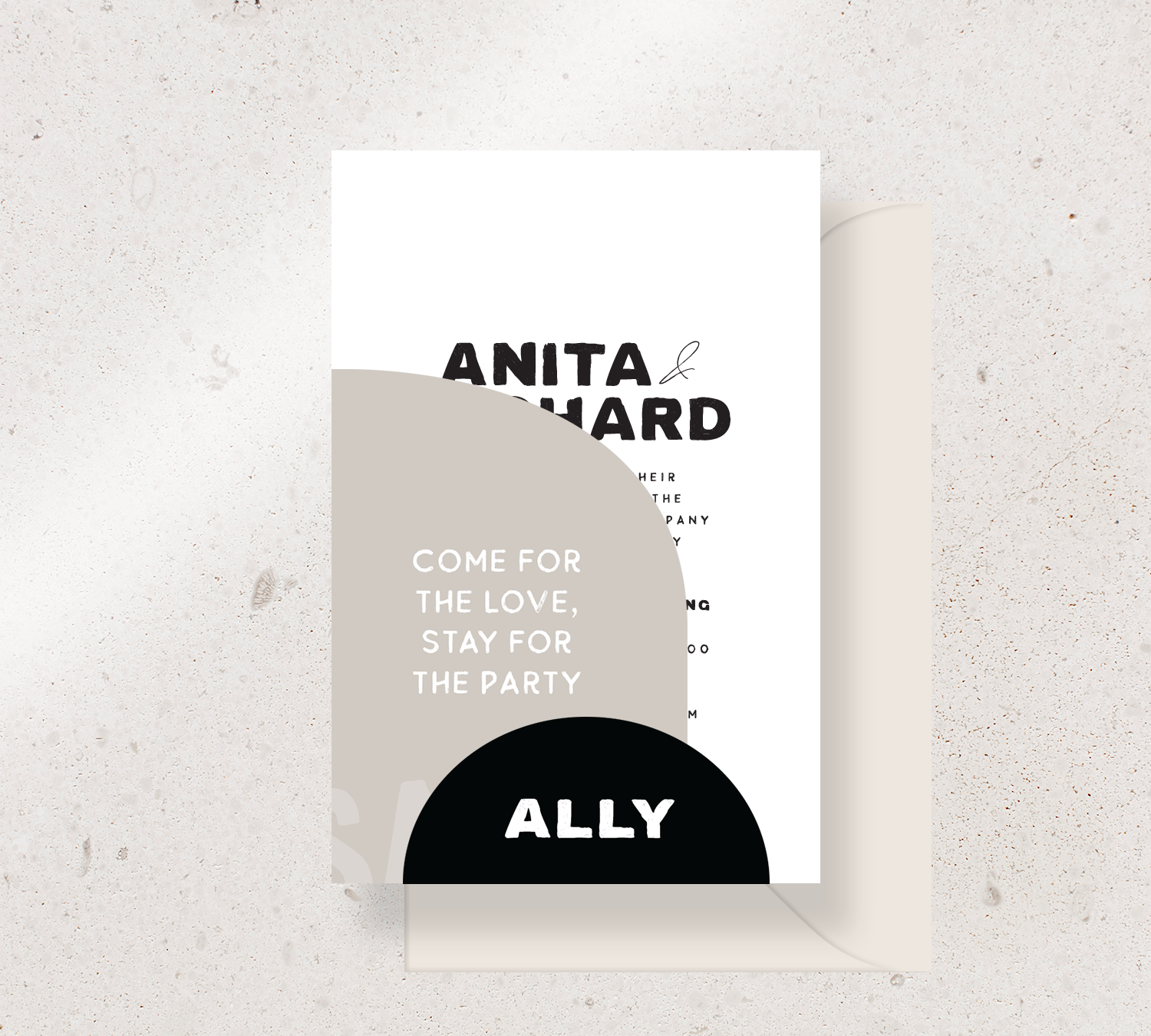 3 card set from our Salut design collection